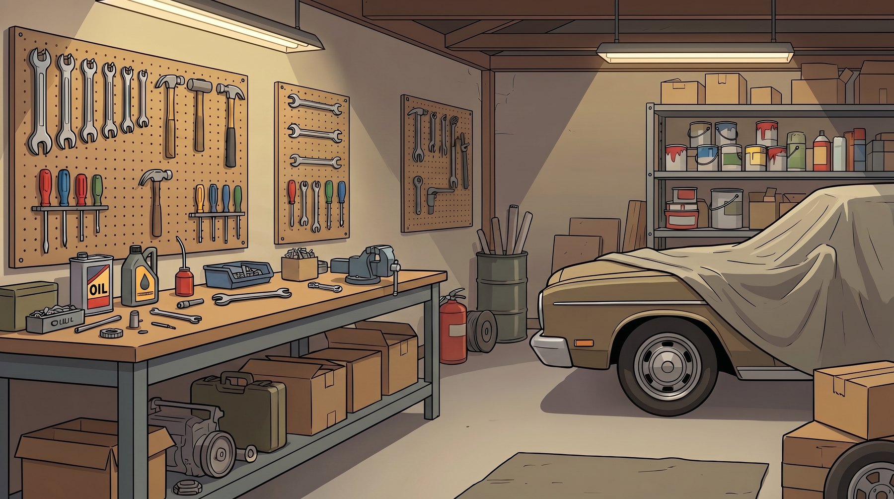A dad's garage